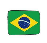 Brazilian Flag Unisex Shockproof Laptop Sleeve, Made of high-Density Oxford Fabric, Convenient Zipper Opening