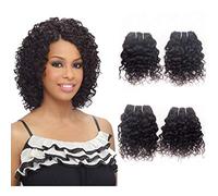 Brazilian Jerry Curl Human Hair Weave 4 Bundles 8 Inch Short Kinky Curly Small Bundle 10A Grade 100% Unprocessed Raw Virgin Remy Hair Extensions Sew In 4Bundle Natural Black Color 50g for Women Girls