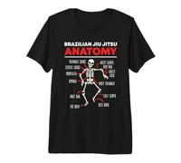 Brazilian Jiu Jitsu Anatomy Skeleton Funny Mix Martial Arts Premium T-Shirt