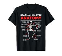 Brazilian Jiu Jitsu Anatomy Skeleton Funny Mix Martial Arts T-Shirt
