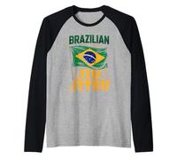 Brazilian Jiu Jitsu Brazil Flag Pride Martial Arts Raglan Baseball Tee
