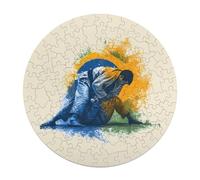 Brazilian Jiu-Jitsu Brazil Puzzle for Adults 120 PCS Round Funny Jigsaw Puzzles Decoration
