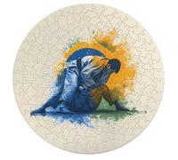 Brazilian Jiu-Jitsu Brazil Puzzle for Adults 195 PCS Round Funny Jigsaw Puzzles Decoration