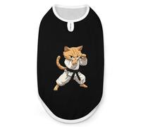 Brazilian Jiu Jitsu Fighting Cat Dog Shirts Patterned Pet Clothes Tank Top Sleeveless T-Shirt for Cats Puppy 2XL