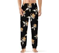 Brazilian Jiu Jitsu Fighting Cat Pajama Pants for Men Print Lounge Pjs Bottom Lightweight Sleep Pants M