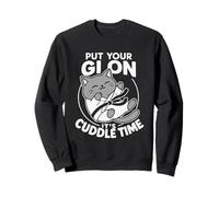 Brazilian Jiu Jitsu Fighting Cat Put Your Gi On It's Cuddle Sweatshirt