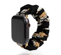 Brazilian Jiu Jitsu Fighting Cat Scrunchie Watch Bands Soft Elastic Replacement Wristband Compatible with Apple Watch 42mm/44mm