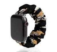 Brazilian Jiu Jitsu Fighting Cat Scrunchie Watch Bands Soft Elastic Replacement Wristband Compatible with Apple Watch 38mm/40mm