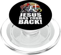 Brazilian Jiu Jitsu Jesus Has Your Back Funny Christian BJJ PopSockets PopGrip for MagSafe