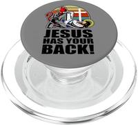 Brazilian Jiu Jitsu Jesus Has Your Back Funny Christian BJJ PopSockets PopGrip for MagSafe