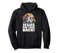 Brazilian Jiu Jitsu Jesus Has Your Back Funny Christian BJJ Pullover Hoodie