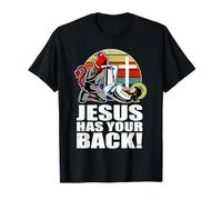 Brazilian Jiu Jitsu Jesus Has Your Back Funny Christian BJJ T-Shirt