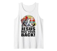 Brazilian Jiu Jitsu Jesus Has Your Back Funny Christian BJJ Tank Top