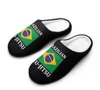 Brazilian Jiu Jitsu Men's House Slippers Indoor Outdoor Slip On Shoes with Rubber Sole 7-8(40-41)