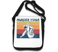 Brazilian Jiu Jitsu Murder Yoga Retro Poster Art Shoulder Bag White