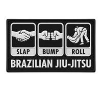 Brazilian Jiu Jitsu Patch BJJ Iron-on/Sew-on Badge Slap, Bump, Roll Gi Patches (3 Inch)