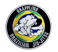 Brazilian Jiu Jitsu Patch Embroidered Iron/Sew on Badge 9cm BJJ Grappling Gi Badges Applique