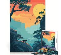Brazilian Jungle Landscape 1000 Piece Teenager Puzzles Clear Thinking Gentle Pastime Precise Edges Ideal Xmas Gift (38x26cm)