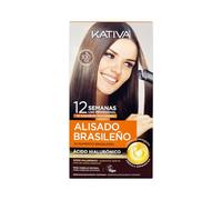 Brazilian Keratin Kativa Straightening Treatment at Home with Hyaluronic Acid and Premium Serum