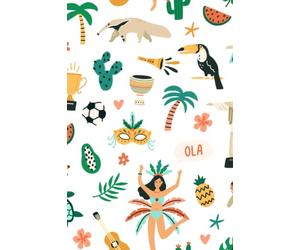Brazilian Notebook: Brazilian Gift Idea; Perfect For Students, Teachers, Schools, 6x9 inches, 120 pages; Brazilian Travel Journal; Great For Portuguese Course