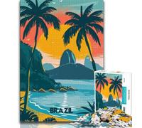Brazilian Paradise Adult Jigsaw Puzzles 1000 Pieces,Stress Reliever Difficult Challenge Deal As Gifts for The Whole Family 38x26cm