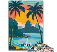 Brazilian Paradise JigsawPuzzle 1000 Pieces for Teenagers, Family Activity with Matching Poster And Trivia Sheet for Age 14+ 1000pcs(26x38cm)