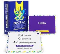 Brazilian Portuguese Flash Cards with Audio - 75 Conversational Phrases for Beginners & Travelers - Learn Brazilian Portuguese Pronunciation & IPA Study Tool for Adults, Students & Classrooms Briston