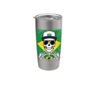 Brazilian Pride Skeleton Art Tee Stainless Steel Insulated Tumbler