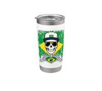 Brazilian Pride Skeleton Art Tee Stainless Steel Insulated Tumbler