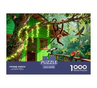 Brazilian Rainforest Cabin Adventure Station Wooden Jigsaw Puzzle Waterproof 1000 Piece Puzzles for Adults Impossible Home Decoration