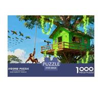 Brazilian Rainforest Cabin Adventure Station Wooden Jigsaw Puzzle Waterproof 1000 Piece Puzzles for Adults Challenging And Brainteasing Educational Games