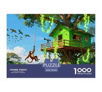 Brazilian Rainforest Cabin Adventure Station Wooden Jigsaw Puzzle Waterproof 1000 Piece Puzzles for Adults Impossible Educational Games