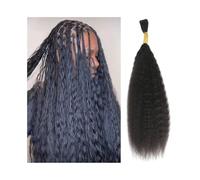 Brazilian Remy Bulk Hair for Braiding, Kinky Straight Human Hair Bundles No Weft Natural Black(26 26 26 inches)