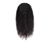 Brazilian Remy Water Wave Drawstring Human Hair, Ponytails Extensions for Black Women, Ponytail Extension Human Hair Pieces for Daily Use(16inch)