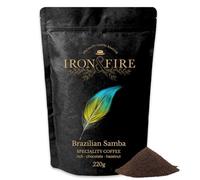 Brazilian Samba Pour Over Grind 220g - Award-Winning, Medium-Dark Roast Coffee with Hazelnut & Chocolate Notes, Perfect for Pour Over, Smooth & Nutty - IRON & FIRE