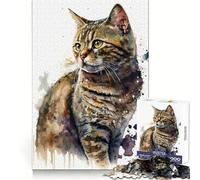 Brazilian Shorthair Cat Jigsaw Puzzles for Adults 1000 Thought Challenge Quiet Fun No Rough Edges Festive Present (38x52cm)