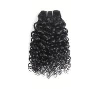 Brazilian Water Wave Human Hair Weave,Real Virgin Remy Unprocessed Short Sew In Hair Extensions Wet And Wavy 12A Grade Natural Black Color For Women Wear and Go(8 8 8)