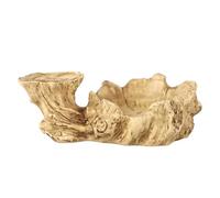 Brazilian Wood Pallet For Holding Water And Soil Root Shaped Wood Resin Tray With Display Table Hydroponic Planter For Holding Brazilian WoodCactus HerbGardening Crystal (Light Yellow, One Size)