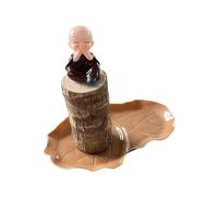 Brazilian Wood Plant, Buddha Statue Brazilian Mini Brazilian Wood Plant, Lucky Wood Plant, Brazilian Lucky Wood Purifies Indoor Air, Brazilian Wood Plant for Desktop Decoration with Plastic Tray,C