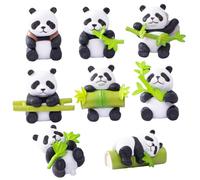 Brazilwood Plant 8Pcs Brazilian Wood Plant Ornament 8 Style Brazilwood Plant Cute Panda Decor Mini Panda Animal Brazilian Lucky Wood for Indoor Desktop Decor