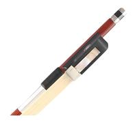 Brazilwood Student Violin Bow 4/4 Round Stick with Mongolian Horse Hair Ebony Frog Silver Wire Winding for Beginner Practice