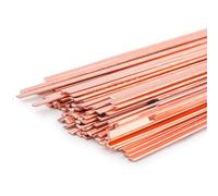 Brazing Rods Phosphor Copper Solder 1x2.5x400mm Phos Alloys Flat Welding for Air Conditioning Refrigerator Cold Storage Units,100 Pcs(3 Pcs)