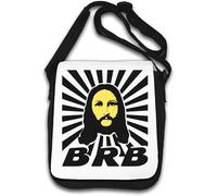 BRB Be Right Back Funny Jesus Graphic Shoulder Bag White