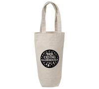 'BRB Crying Glamorously' Cotton Wine Bottle Gift/Travel Bag (BL00041795)