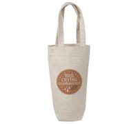 'BRB Crying Glamorously' Cotton Wine Bottle Gift/Travel Bag (BL00041796)