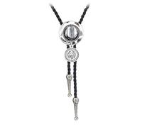 BRBAM Constellation Bolo Tie Western Cowboy Hat with Zodiac Sign Pendant Bolo Tie Birthday Gift for Men, Metal, No Gemstone