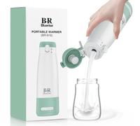 BRBLUERISE Portable Milk Warmer 12 oz 9000mAh Super Fast Charging Adjustable Temp Anti-Dry and Anti-Burn Baby Travel Warmer