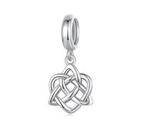 BRBRB Celtic Knot Charms for Bracelets, 925 Sterling Silver DIY Dangle Beads fit Pandora Charms Bracelet Necklace Valentine's Day Gift Jewelry for Women, with Jewelry Box SCC3028