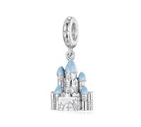 BRBRB Dream Castle Beads Charms for DIY Jewelry - S925 Sterling Silver Pendant Compatible with Pandora/Chamilia Bracelets - Romantic Fairy Tale Gift for Birthdays, Christmas