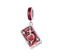 BRBRB Mystic Vintage Tarot DIY Charms | S925 Sterling Silver Moon & Star Beads | Compatible with Pandora, Biagi, Troll & Chamilia Bracelets/Necklaces | Gift for Birthdays, Valentine’s Day, Graduation(